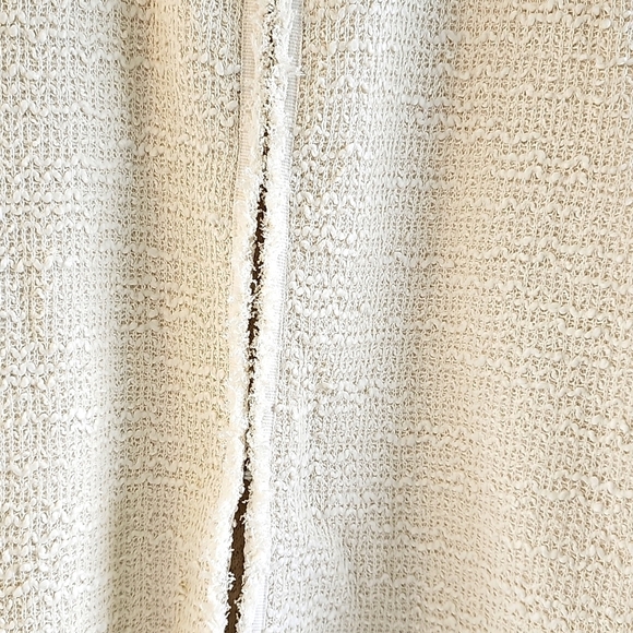 NWT Max Studio Frayed Trim/Fringe Longline Cardigan Cream Open Jacket 2X - Picture 4 of 16
